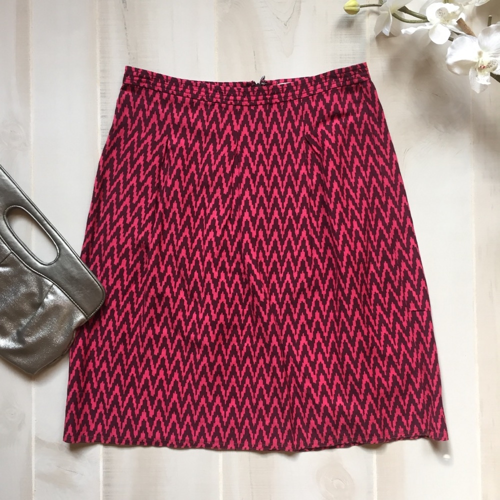 Loft Printed A Line Skirt